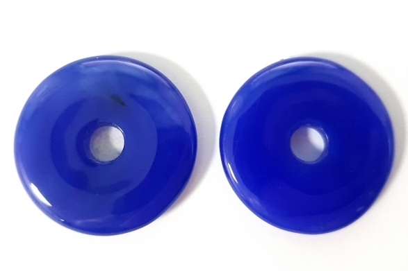 Achat Blau Donut ca. 3,5 cm