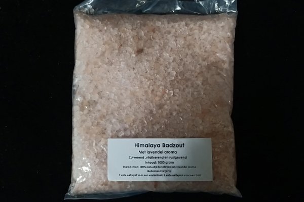 Himalaja Salz mit Lavendel Aroma Granulat Beutel 1000 gr