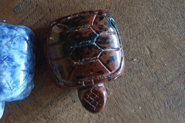 ANGEBOT 1 Schildkröte Anhänger  Stein und Farbe sind eine Überraschung !!  ca. 4 cm