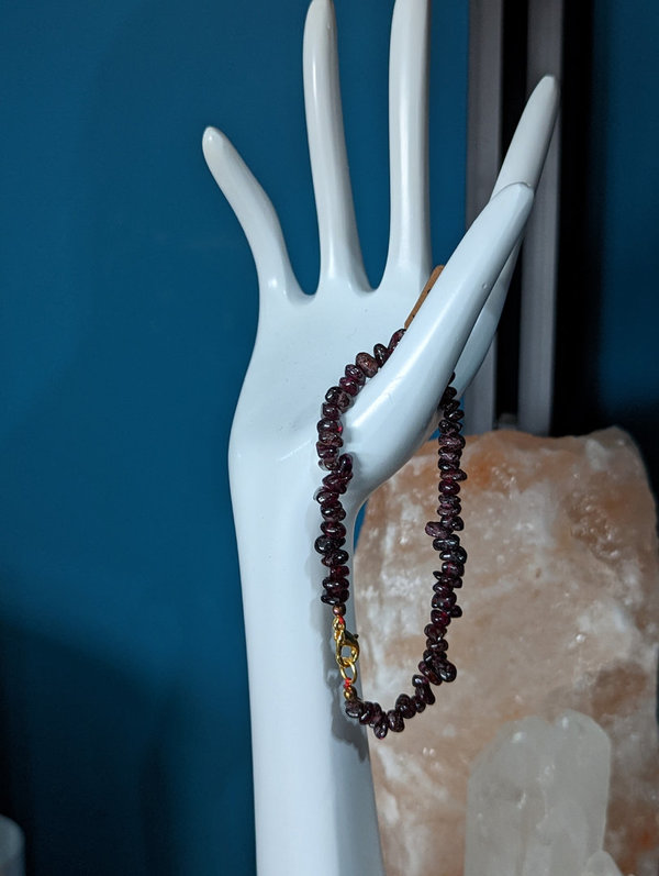 Heilstein Armband Granat Splitt